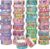WAPETASHI 50 Rolls Washi Tape Set, Silver Cute Washi Tape for Scrapbooking, Bullet Journal, Planner, Gift, Rainbow Masking Decorative Tape for Kids