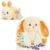 Warm Pals Bunny Microwavable Stuffed Animals, Baby + Full Size Set