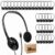 WASCLEWAY USB-C Headphones Bulk, 30-Pack Suitable for Classroom, School, Children, and Teenagers, USB Type-C Headphones Compatible with Pad and Smartphones (001 Black)