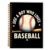 WASGBE Baseball Lover Player Gifts Spiral Notebook Journal for Men 5.5×8.3
