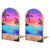 Watercolor Beach Sunset Wood Book Ends Heavy Weighted Bookends