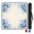 Watercolor Blue Hydrangea American Mahjong Mat, Mah Jongg Table Mat