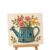 Watering Can Mosaic Art Kit, Garden Floral Mosaic Art DIY Craft Kit ，C#