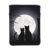Waterproof Book Sleeve with Zipper for Hardcover Paperback, Front Pocket Black Cats On Night Roof