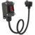 Waterproof Extension Cord with Switch, 3.3 ft / 1 Meter Inline Cord Switch, 20A-125V, PA66 Fireproof Shell, Red LED Rocker Button, Built for Harsh Environments