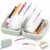 Waterproof Pill Organizer with 14 PCS Zippered Pill Pouches, Color-Coded Reusable Pill Pouches for Travel (Green)