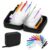 Waterproof Pill Pouch Set, 14pcs Color-Coded Bags Inside, A7-L Waterproof Pill Organizer Set, Reusable Travel Medicine Organizer, Leakproof Zippered Pill Storage, Compact Daily Pills Holder (Black)