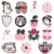 Watersay 15 Pcs Halloween Silicone Focal Beads for Pens Bulk Silicone Charms Pink Ghost Skeleton Beads for Keychain Necklace Bracelet Jewelry Making DIY Gift