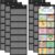 Watersay 6 Pack Pocket Chart for Classroom 29.5 x 10 in 12+1 Pockets Hanging Wall File Organizer for Cards,Pictures,Class Management Educational Behavior Chart,Teacher Office Organization (Black)
