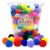 WAU Craft Pom Pom Balls – 100pcs 1.5 inch Multicolored Large Pompoms for Crafts Art DIY Project in Reusable Zipper Bag