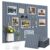 WAYIRYF Felt Bulletin Board, Boho Arch Shape, Wall Mount, Adhesive Backing, Memo Board for Photos, Notes, Office Organizer (Moonlight Grey, 47″ x 36″)
