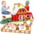 Wdebay Farm Animals Barn Playset with House for Toddler Age 18M+