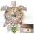 WDPINTU 3D Wooden Puzzle Clock – Sea Turtle Design, DIY Mechanical Pendulum Wall Clock with Roman Numerals, Unique Nature-Themed Gift for Adults