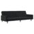 WDSAYREH 2-Seater Velvet Sofa Bed Black Twin Sleeper Convertible with Wooden Frame for Living Room