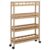 WDSAYREH Bamboo Kitchen Trolley with Wheels 23.6 x 7.1 x 38.2 in