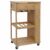 WDSAYREH Bamboo Kitchen Trolley with Wheels Natural 3-Tier