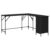 WDSAYREH Black L-Shaped Desk 55.5 Inch Engineered Wood