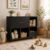 WDYLWFHW Rolling Toy Storage Organizer with Open Cubbies & 2-Door Cabinet