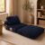 WDYLWFHW Single Folding Bean Bag Chair, Convertible Sleeper Sofa Bed, Blue