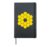 Webb Space Telescope Mirrors Yellow Hexagons JWST Hardcover Journal, Black