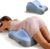 Wedge Pillow for Leg Knee Elevation Memory Foam Bed Rest Support for Post-Surgery Pregnancy Beige