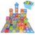 Wedhapy Interlocking Blocks for Kids Waffle Blocks for Kids 3+, 210PCS Safe Plastic Interlocking Building, Educational Rainbow, Funny Reusable Toy Building Sets with Storage Bag
