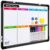 Weekly Calendar Whiteboard for Wall, 16×12 Inches Dry Erase Board, Small Magnetic White Board, Double-Sided Hanging Board for Office School Home Kitchen, Portable Board for Drawing Planning，Black