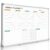 Weekly Dry Erase Calendar Whiteboard with Corkboard, 36″ x 24″, Silver