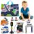 Weelozing Pull Back Truck Car Toddler Toy Set for 3 4 5 Year Old Boys and Girls with 2 in 1 Playmat Storage Bag, Kids Toys Age 3-5 Birthday Gifts Party Favors