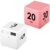 Weewooday 2 Pieces Cube Productivity Timer Flip Gravity Sensor Flip Countdown Countup Workout Timer Management 1 3 5 10 Minutes and 15 20 30 60 Minutes for Back to School Work Kitchen(White, Pink)