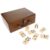 WE Games Double 6 Dominoes – Ivory Dominoes with Spinners in Wooden Treasure Box