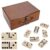 WE Games Double 6 Dominoes in Walnut Stained Wooden Treasure Box, Dominoes Set for Adults, Ivory Color Double Six Domino, Classic Board Games, Tile Games