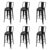 WEHUOSIF Bar Stools 6 pcs,High Stool,Counter Stool,Kitchen Island Stool,Dining Stool,Coffee Stool,Plant Stand,Kitchen Stool,Farmhouse Island Chairs,for Living Room,Dining Room,Kitchen, Black Steel