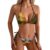 WEIHAKO Bikini Sets for Women Sexy Two Piece Swimsuit Yellow Rose Swimsuits Adjustable Straps Bathing Suit X-Large