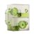 WeiLaiKeQi Hamster Cage Acrylic Stackable Habitat Transparent Enclosure Complete Starter Kit Accessories Easy Cleaning Suitable for Pet Keeping Home Display, Green, 2-Layer Large Wheel