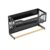 WeiLaiKeQi Kitchen Storage Shelf Fridge Organizer With Wire Basket Shelf And Towel Holder With Wood Bar suitable for kitchen storage small apartments laundry area organization utility rooms