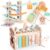 Weilim Montessori Toys for 1 Year Old, 3-in-1 Wooden Hammering & Ramp Toy