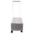 WEKAMOS Rolling Book Cart with Heavy Duty Load Capacity and Swivel Wheels, Mobile Metal Storage Basket with Pull Rod and High Sided Design for Office and Mail Room Use, White Iron and Wood