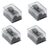 WEKOL Metal Dual Pencil Sharpener Aluminum Alloy Manual Sharpeners with Acrylic Cover,4Pcs Sharpener Blades Included,Silver