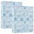 WELLDAY 3 Ring Binders, Blue Starfish Round Ring Binder 2 Pack