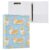 WELLDAY 3 Ring Binders, Corgi Pattern Blue Round Ring Binder