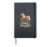 Welsh Pony Girl Floral Chestnut Horse Hardcover Journal, Black
