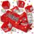WenmthG 2026 Graduation Surprise Gift Box Explosion for Money – 10 Pcs Grad Pop Out Folding Bounce Money Gift Box with Confetti – Cash Gift Idea for Grad – Graduation Money Bank Party Supply (Red)