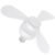 WENNI 20W E26/E27 Base Ceiling Fan Light Bulb 6500K Daylight 3 Modes Adjustable Fan Lamp 85-265V for Indoor Bedroom Living Room Apartment Decor Lighting