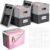 Wenqik 2 Set School Years Organizer Kit School Memory Box K-12 Memory Keepsake Box with 30 Hanging File Folders 8 Labels 6 Sticker Class File Organizer Boxes for Storage Picture Keeper Office(Grey)