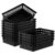 Wenqik Set of 12 Small Plastic Baskets for Organizing, Black