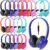Wensdo 20 Pack Kids Wired Headphones for School Classroom, Durable On-Ear Headsets Bulk Set with 3.5mm Audio Jack for Chromebook, Tablet, Laptop, Classroom Supplies – Assorted Colors