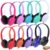 Wensdo Kids Classroom Headphones Bulk 10 Pack, Durable On-Ear Wired Headsets Class Set for Students, Library, School, Chromebook, Laptop, Computer with 3.5mm Jack (HY30, 10 Mixed)