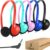 Wensdo Kids Headphones Bulk 5 Pack for School Classroom Students, Wired On-Ear Headset Class Set for K-12 Teachers Children Teens, 3.5mm Jack for Chromebook Laptop Computer PC (HY857, 5 Mixed)