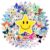 Wercokt 50PCS Smiling Star Stickers, Cute Water Bottle Stickers for Kids, for Teaching Rewards, Notebooks, Stationery, Luggage, Cartoon PVC Happy Stickers